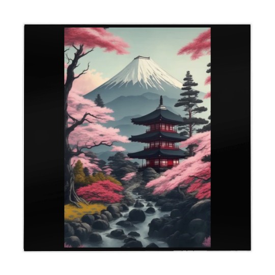 Asia Landscape Serene Mount Fuji Mahjong Mats