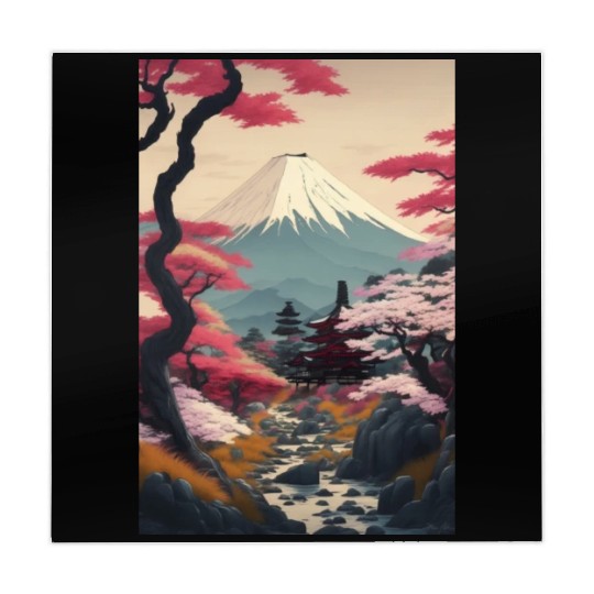 Asia Landscape Serene Mount Fuji Mahjong Mats