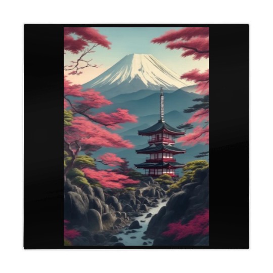 Asia Landscape Serene Mount Fuji Mahjong Mats