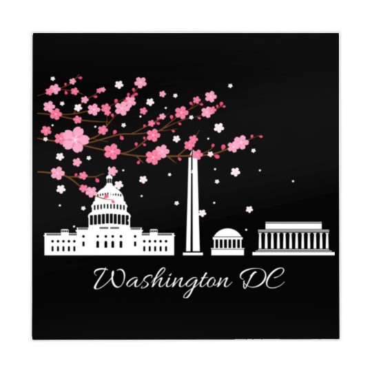 Washington Dc Monuments Memorials Cherry Blossoms Mahjong Mats