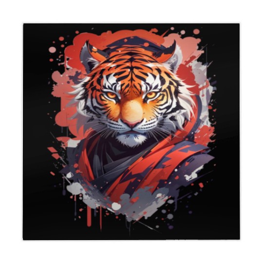Ninja Tiger Print Mahjong Mats