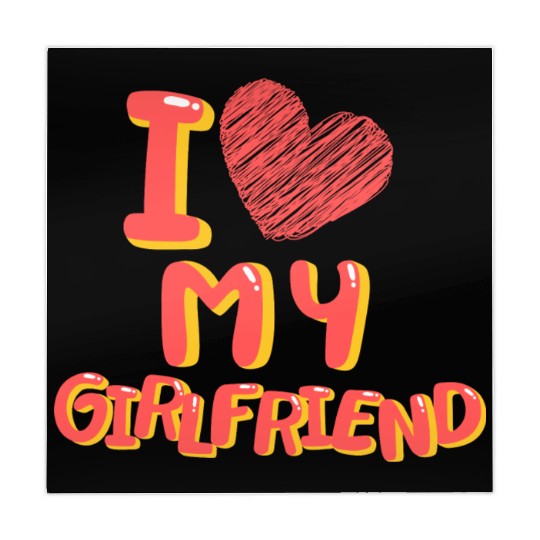 I Love My Girlfriend Heart Balloons White Mahjong Mats