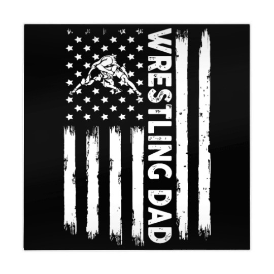 Mens Distressed USA American Flag Wrestling Dad Mahjong Mats