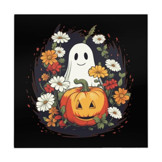 Trick or Treat Halloween Mahjong Mats With Ghost Pumpkin