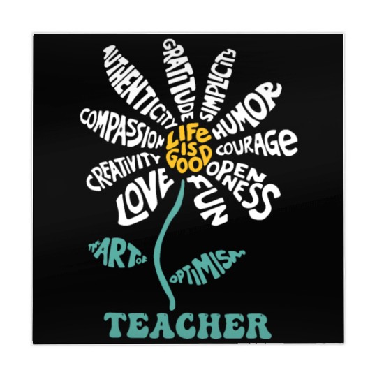 Life-is Good Teacher Humor Courage Openness Fun Lo Mahjong Mats