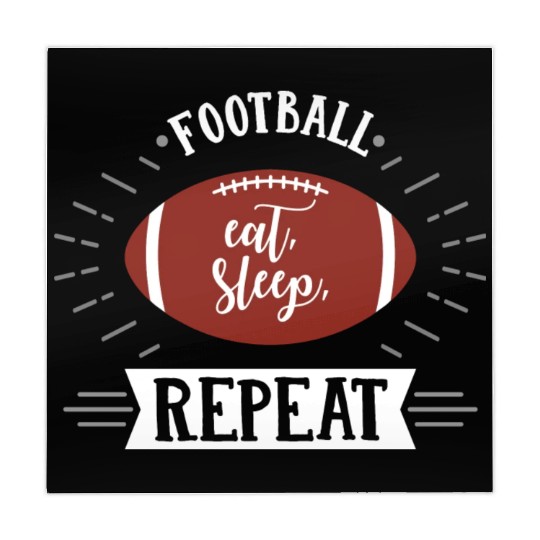 Football Eat Sleep Repeat Sports Babe Game Day Mom Mahjong Mats