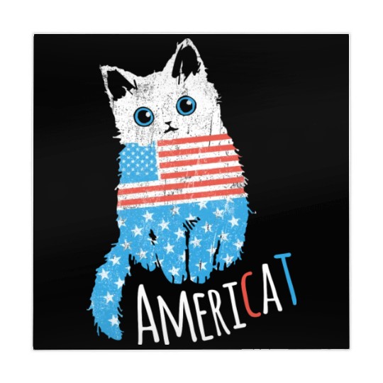 Americat Proud American Cat Lover Design For Mahjong Mats