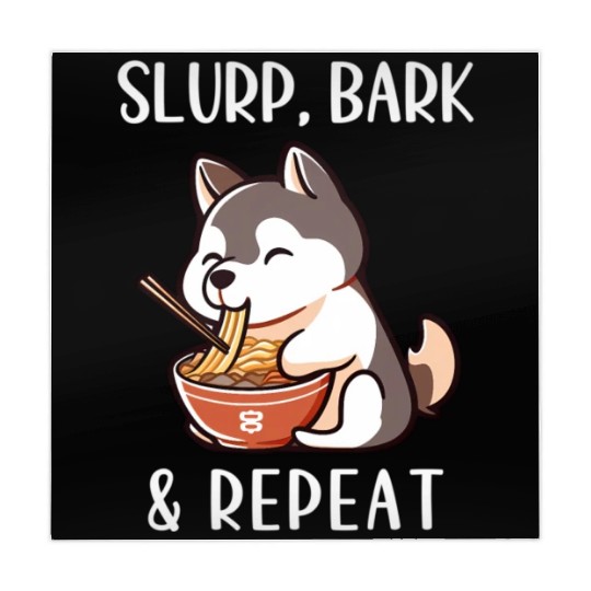 Husky Slurp Bark Repeat Dog Mahjong Mats