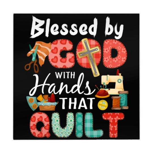 Blessed By God With Hands That Quilt Sewing Lover Mahjong Mats