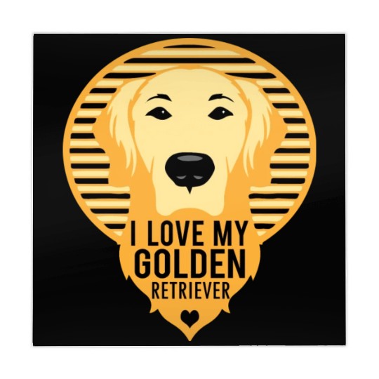 I Love My Golden Retriever Dog S Print Mahjong Mats
