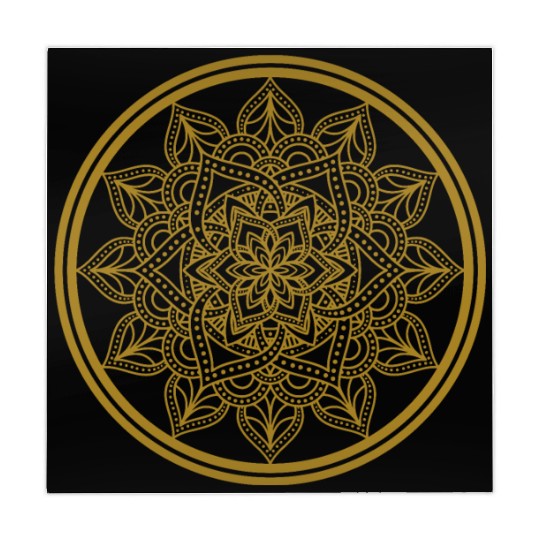 Mandala Gold Art Mahjong Mats