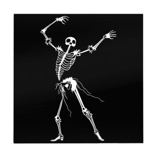 Dancing Skeleton White Mahjong Mats