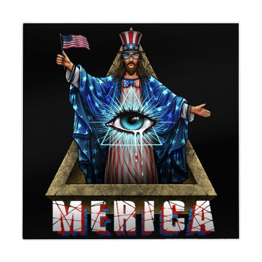 Merica Jesus Patriotic and Eye of Providence Mahjong Mats
