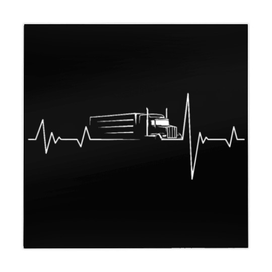 Truck driver heart beat 18 wheeler semi-trailer tr Mahjong Mats