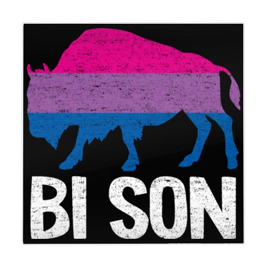 Bi Son Lgbbt Flag Bisexual Bison Funny Bi Pride Mahjong Mats