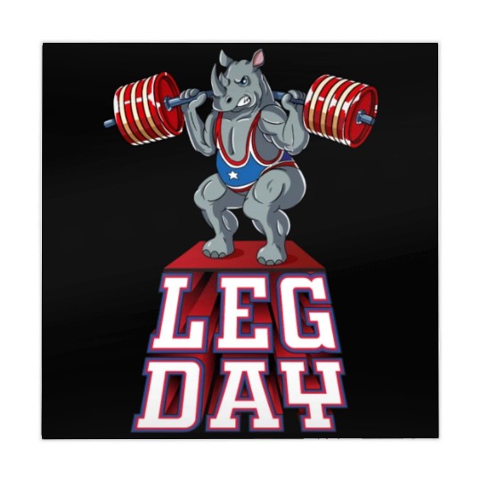 Leg Day Rhino Weight Lifting Squat Gym Mahjong Mats