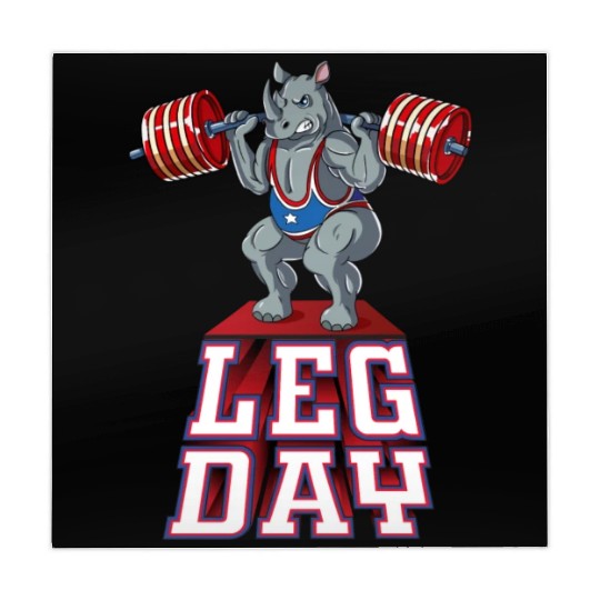 Leg Day Rhino Weight Lifting Squat Gym Mahjong Mats