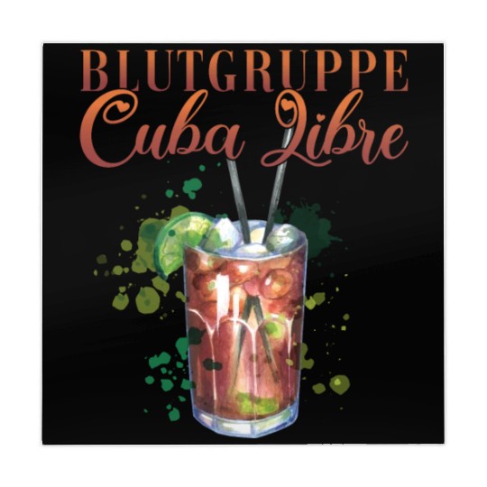 Blutgruppe Cuba Libre Cocktail Bartender Mahjong Mats