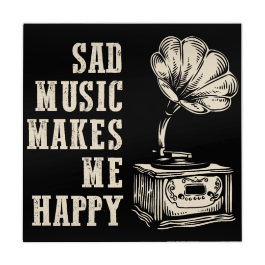 Vintage Melancholy: Sad Music Makes Me Happy Mahjong Mats