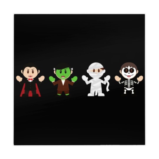 Dracula, Mummy, Skeleton Mahjong Mats