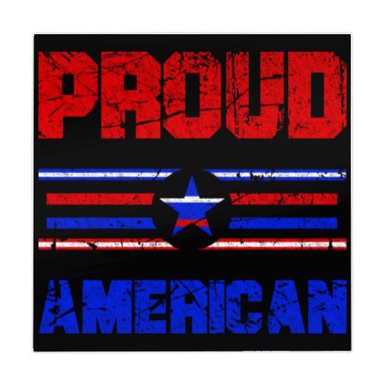 Proud American USA Flag, Patriotic 4th of July Mahjong Mats