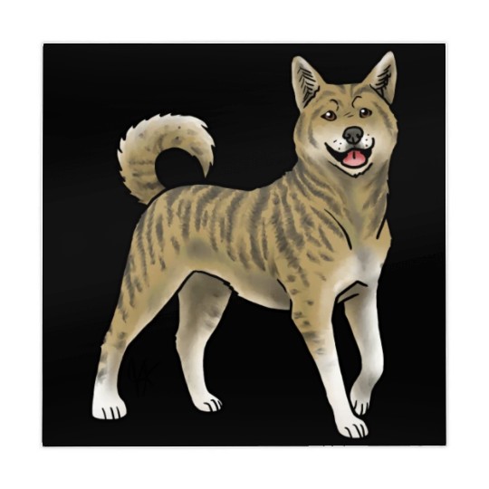 Dog Korean Jindo Brindle Mahjong Mats