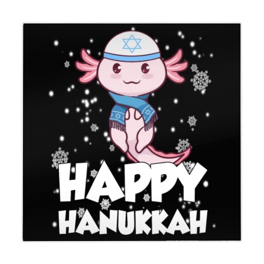 Happy Hanukkah Axolotl Kawaii Cute Axolotl Lover Mahjong Mats