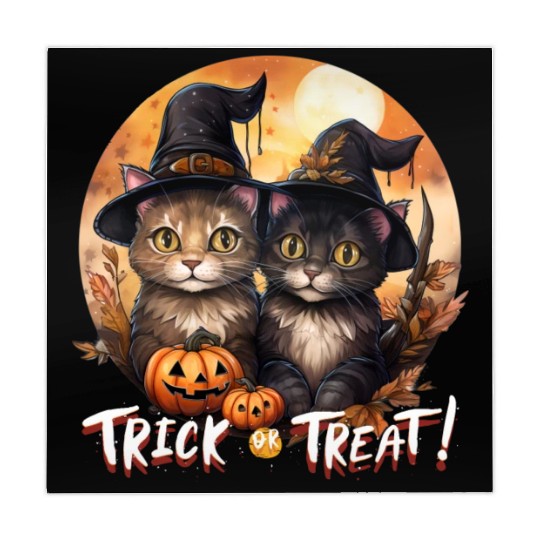 Halloween Trick or Treat Cute Cats Cat Lovers Mahjong Mats
