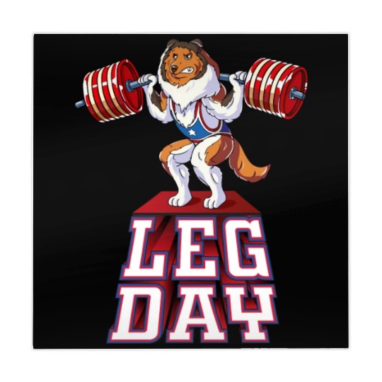Leg Day Sheltie Weight Lifting Squat Gym Mahjong Mats