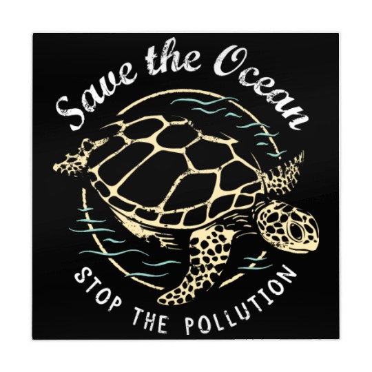 Save The Ocean Stop The Pollution Turtle Mahjong Mats