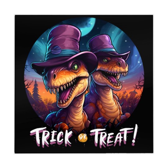 Halloween Dinosaur Velociraptor Trick or Treat Mahjong Mats