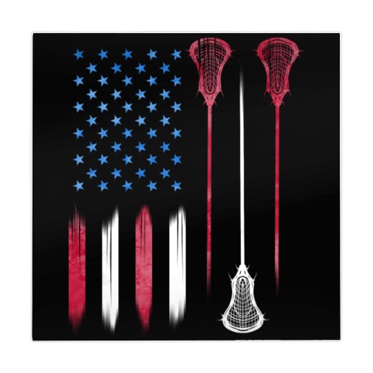 Us Flag Colors Lax Usa Lacrosse Mahjong Mats