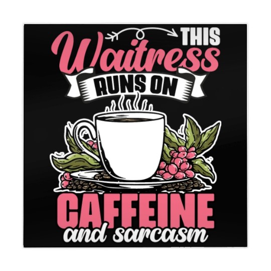 Funny This Waitress Runs On Caffeine And Sarcasm Mahjong Mats