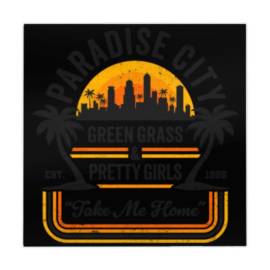 Paradise City: Funny 80's Rock Vibes Mahjong Mats