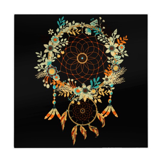 Vintage flowers feather jewelry gift dream catcher Mahjong Mats