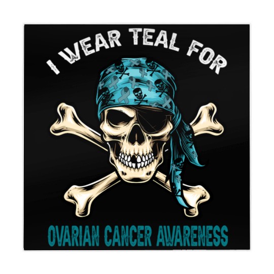I Wear Teal For Ovarian Cancer Awreness Pirate Mahjong Mats