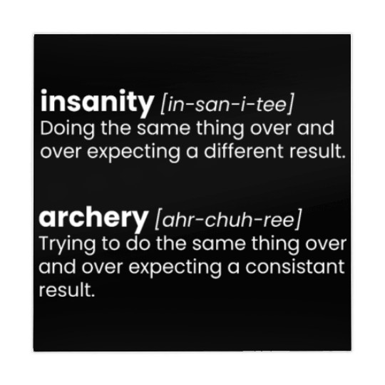 Outdoor Hunting Funny Archery Definition Meaning Mahjong Mats