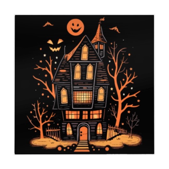 Haunted House Halloween Mahjong Mats, Spooky Mansion