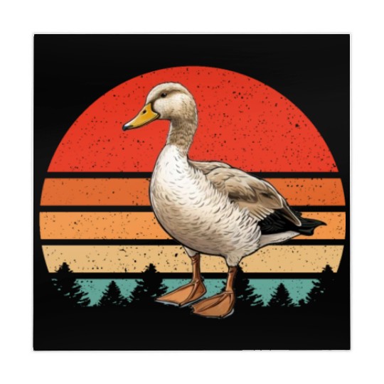 Retro Vintage Duck sunset Farm Animal Duck Lover Mahjong Mats