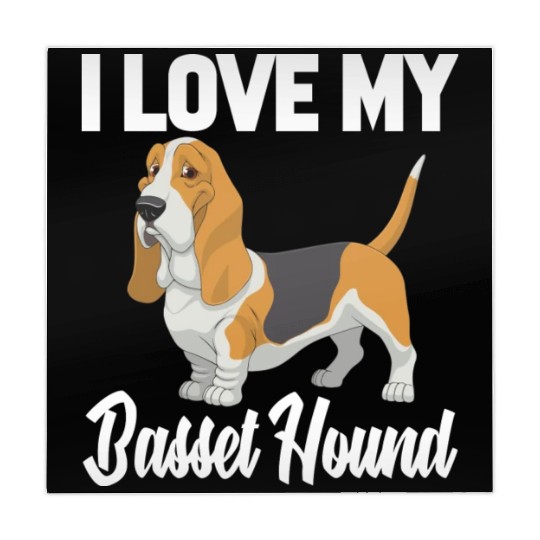 I Love My Basset Hound Mahjong Mats Funny Gifts For Men