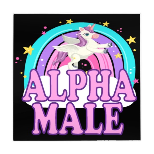 Ironic Alpha Male Unicorn Rainbow Funny Mahjong Mats
