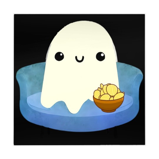 Couch Potato Ghost With Potato Chips Mahjong Mats
