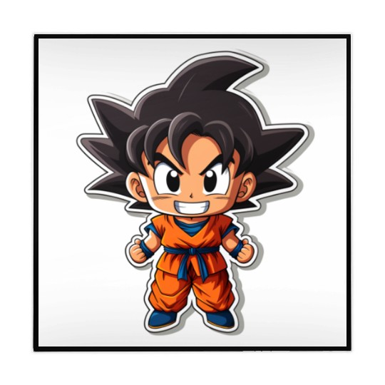 Goku Sticker Happy Bold Colors art toy style Mahjong Mats