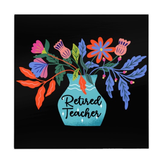 Retired Teacher Floral Retirement Of Teaching Mahjong Mats