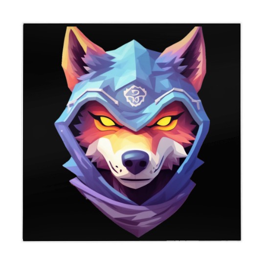 Hooded Alpha Wolf Ninja: Leader of the Night Mahjong Mats