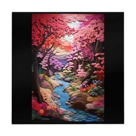 Multi-color Zen Garden river - Japanese Mahjong Mats