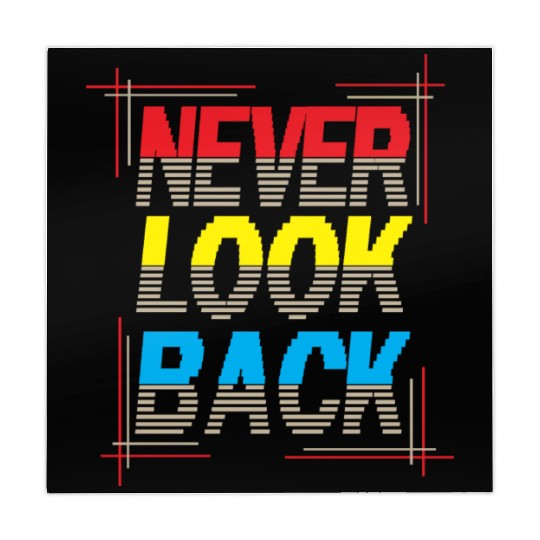 Never Look Back Typography Mahjong Mats Design