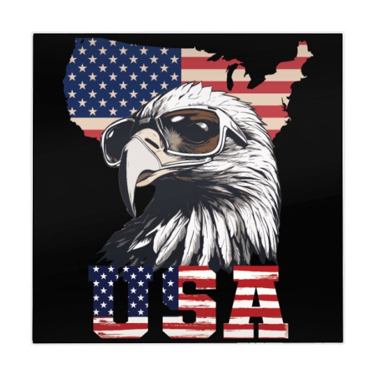 gift idea bald eagle american flag Mahjong Mats