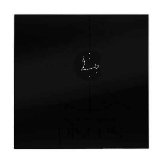 Minimalist Pisces Zodiac Astrology Horoscope Mahjong Mats