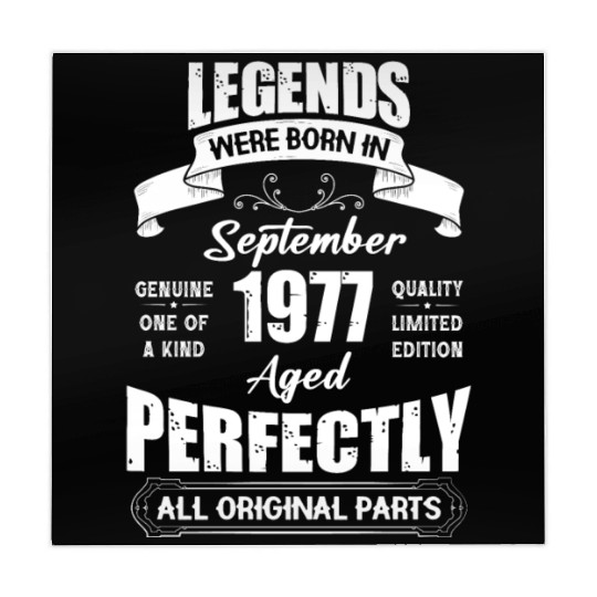 Legends Were Born In September 1977 Birthday Mahjong Mats
